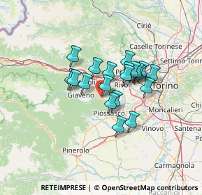 Mappa Via Asti, 10090 Trana TO, Italia (9.393)