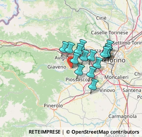 Mappa Via Asti, 10090 Trana TO, Italia (9.5875)