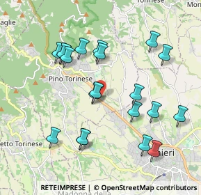 Mappa Via Chieri, 10025 Pino torinese TO, Italia (1.9915)