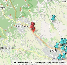Mappa Via Chieri, 10025 Pino torinese TO, Italia (3.29833)