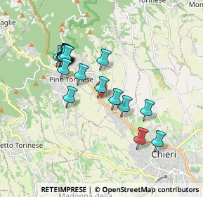 Mappa Via Chieri, 10025 Pino torinese TO, Italia (1.702)