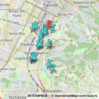 Mappa Strada degli Alberoni, 10133 Torino TO, Italia (1.4865)