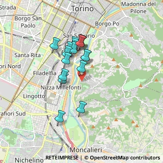 Mappa Strada degli Alberoni, 10133 Torino TO, Italia (1.43647)