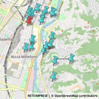 Mappa Strada degli Alberoni, 10133 Torino TO, Italia (1.0835)