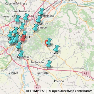 Mappa Via Chieri, 10125 Pino torinese TO, Italia (10.417)