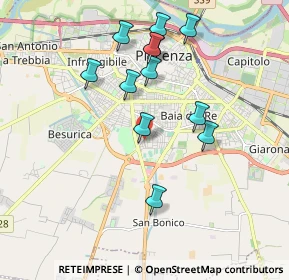 Mappa Via Pietro Motti, 29122 Piacenza PC, Italia (1.81083)