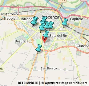 Mappa Via Pietro Motti, 29122 Piacenza PC, Italia (1.30417)