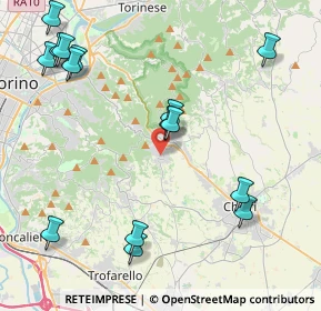 Mappa Via Villa Lovera, 10025 Pino Torinese TO, Italia (5.08867)