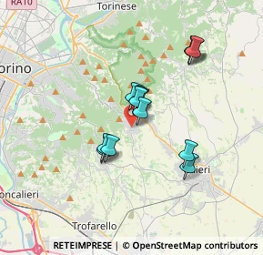 Mappa Via Villa Lovera, 10025 Pino Torinese TO, Italia (2.71769)