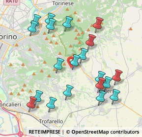 Mappa Via Villa Lovera, 10025 Pino Torinese TO, Italia (4.288)