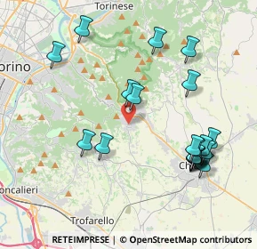 Mappa Via Villa Lovera, 10025 Pino Torinese TO, Italia (4.2985)