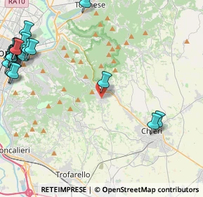 Mappa Via Villa Lovera, 10025 Pino Torinese TO, Italia (6.6195)