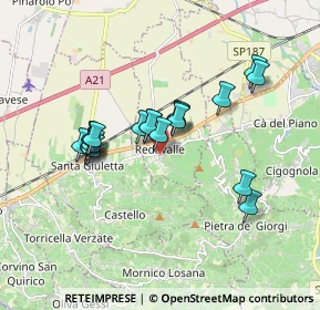 Mappa Via Roma, 27050 Redavalle PV, Italia (1.4915)
