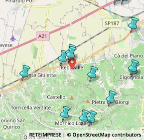 Mappa Via Roma, 27050 Redavalle PV, Italia (2.59286)