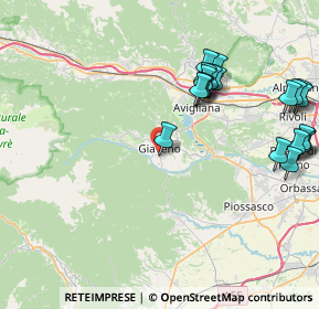 Mappa Via F.lli Cervi, 10094 Giaveno TO, Italia (9.636)