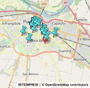 Mappa Via Lino Vescovi, 29122 Piacenza PC, Italia (1.4115)