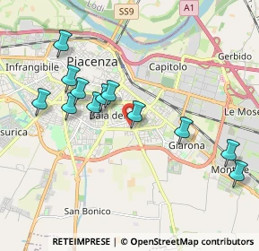Mappa Via Bernardino Pollinari, 29122 Piacenza PC, Italia (1.92917)