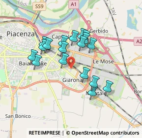 Mappa Strada Anselma, 29122 Piacenza PC, Italia (1.50278)