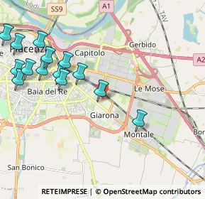 Mappa Strada Anselma, 29122 Piacenza PC, Italia (2.45786)