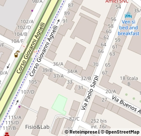 Mappa Via Buenos Aires, 10135 Torino TO, Italia (0.04615)