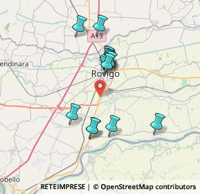 Mappa Via Combattenti Alleati d' Europa, 45100 Rovigo RO, Italia (6.07643)