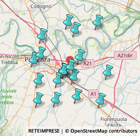 Mappa Strada di Cortemaggiore, 29122 Roncaglia PC, Italia (6.80421)