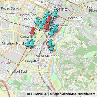 Mappa Via Peveragno, 10126 Torino TO, Italia (1.733)