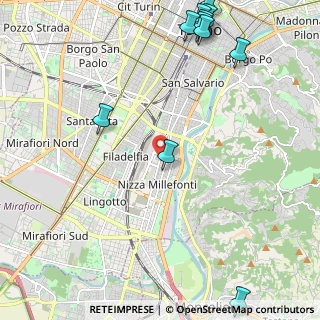 Mappa Via Peveragno, 10126 Torino TO, Italia (3.2075)