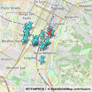 Mappa Via Peveragno, 10126 Torino TO, Italia (1.338)