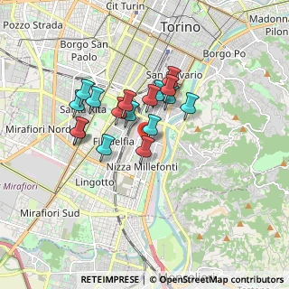 Mappa Via Peveragno, 10126 Torino TO, Italia (1.34941)
