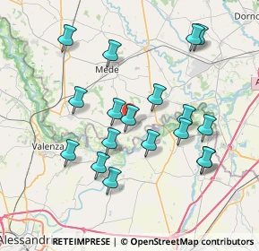 Mappa Via Maestra, 27030 Gambarana PV, Italia (7.42056)