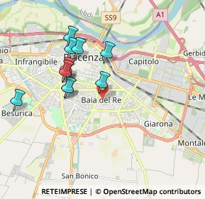 Mappa Via Luigi Dodi, 29122 Piacenza PC, Italia (1.72182)