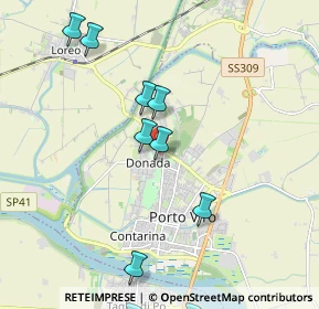 Mappa Via F. Corridoni, 45014 Porto Viro RO, Italia (2.54273)