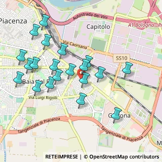 Mappa Via Daria Menicanti, 29122 Piacenza PC, Italia (1.011)