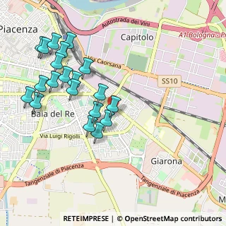 Mappa Via Daria Menicanti, 29122 Piacenza PC, Italia (1.08)