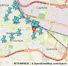 Mappa Via Daria Menicanti, 29122 Piacenza PC, Italia (0.965)