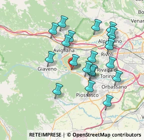 Mappa Via Colla, 10090 Trana TO, Italia (6.8845)
