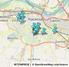 Mappa Via Filippo Grandi, 29122 Piacenza PC, Italia (1.14333)
