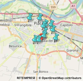 Mappa Via Filippo Grandi, 29122 Piacenza PC, Italia (1.03455)