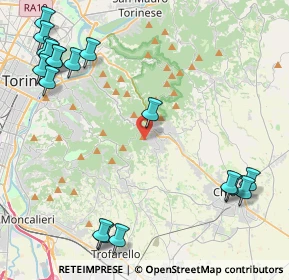 Mappa Strada Pietra del Gallo, 10025 Pino Torinese TO, Italia (5.95833)