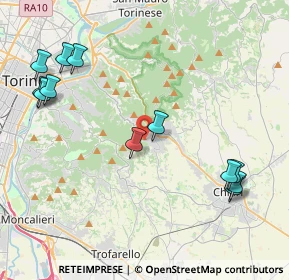 Mappa Strada Pietra del Gallo, 10025 Pino Torinese TO, Italia (4.91667)