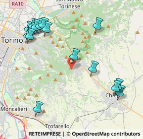 Mappa Strada Pietra del Gallo, 10025 Pino Torinese TO, Italia (5.03188)