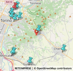 Mappa Strada Pietra del Gallo, 10025 Pino Torinese TO, Italia (6.05917)