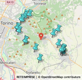 Mappa Strada Pietra del Gallo, 10025 Pino Torinese TO, Italia (4.278)