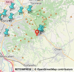 Mappa Strada Pietra del Gallo, 10025 Pino Torinese TO, Italia (5.94727)