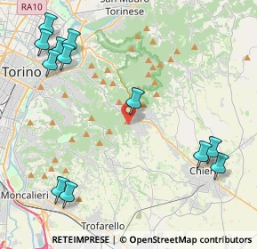 Mappa Strada Pietra del Gallo, 10025 Pino Torinese TO, Italia (5.5475)