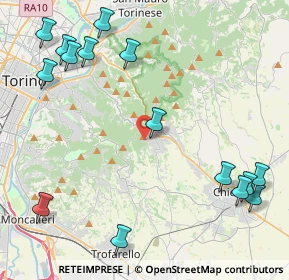 Mappa Strada Pietra del Gallo, 10025 Pino Torinese TO, Italia (5.68933)