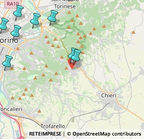 Mappa Via Verdina, 10125 Pino torinese TO, Italia (6.19455)