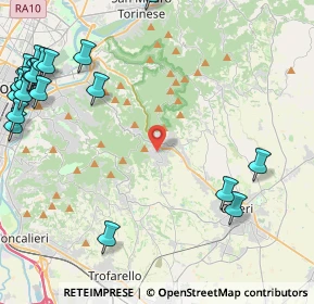 Mappa Via Verdina, 10125 Pino torinese TO, Italia (6.465)