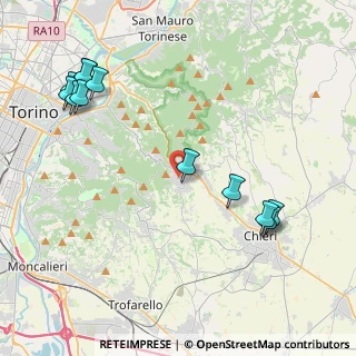 Mappa Via Verdina, 10125 Pino torinese TO, Italia (5.09333)